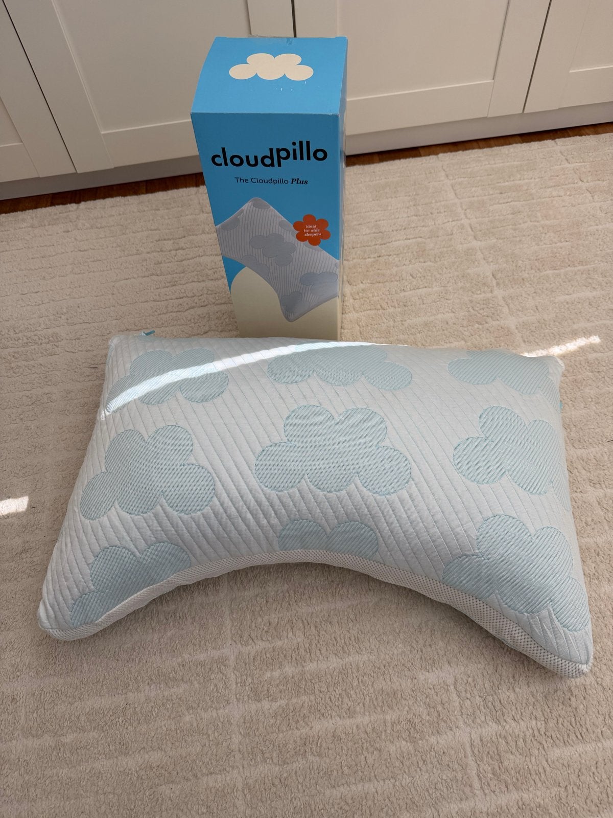 Cloudpillo Plus kussen - Zo goed als nieuw, Eenpersoons, Verzenden, Wit, Nieuw