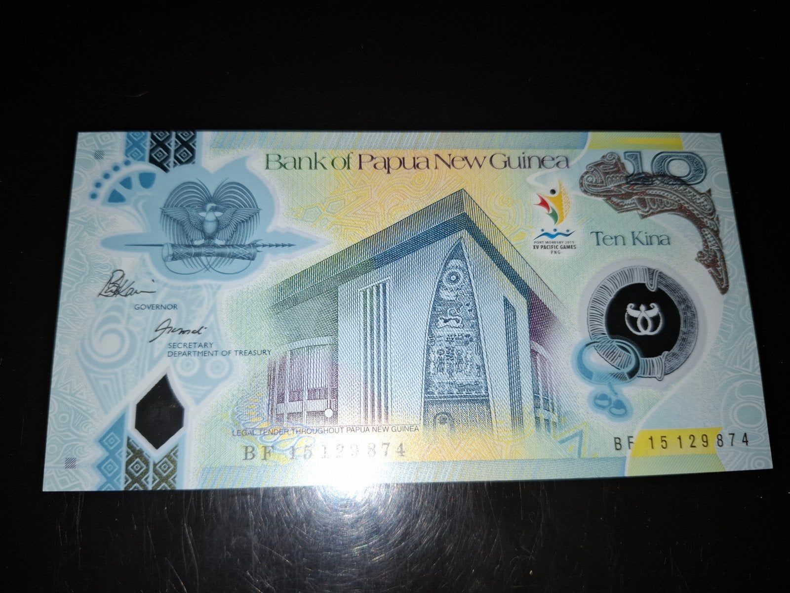 ### Papua new Guinea 10 kina 2015 pacific games ###, Postzegels en Munten, Ophalen of Verzenden