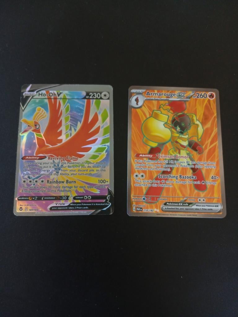 Armarouge & Ho-Oh, Ophalen of Verzenden, Zo goed als nieuw, Meerdere kaarten, Foil