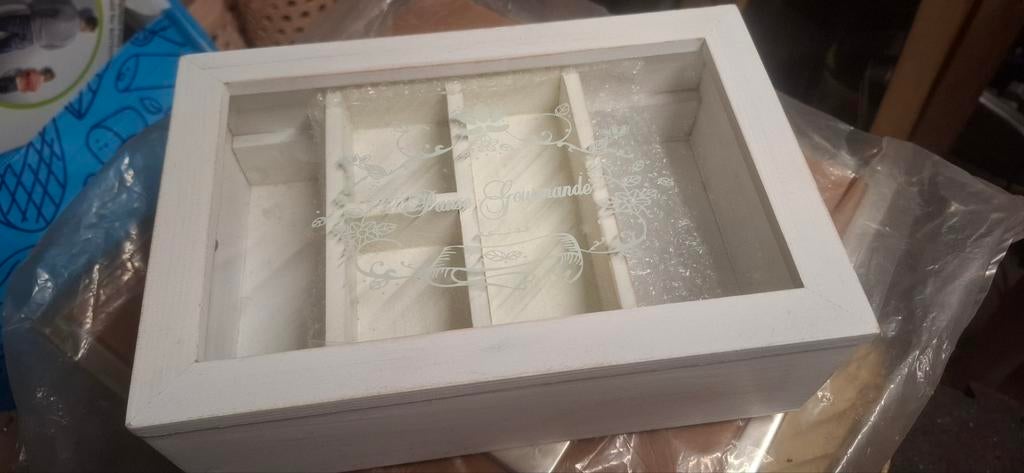 Nieuw Houten Sieradendoosje met Glazen Deksel - Meerdere Stu, Ophalen of Verzenden