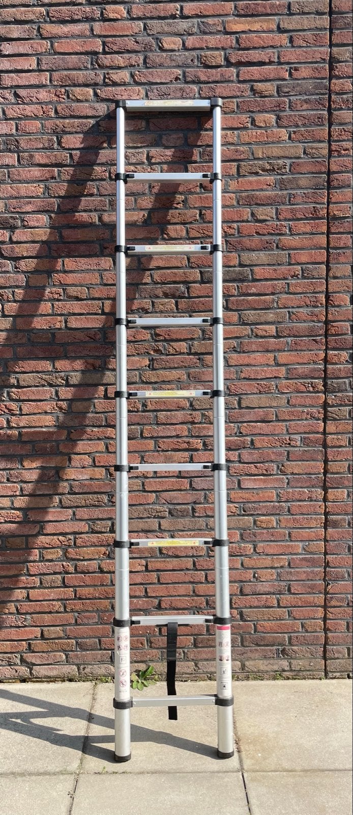 Telescoopladder - lengte 260 cm, breedte 46 cm, Gebruikt, Ophalen of Verzenden, Ladder, Opvouwbaar of Inschuifbaar