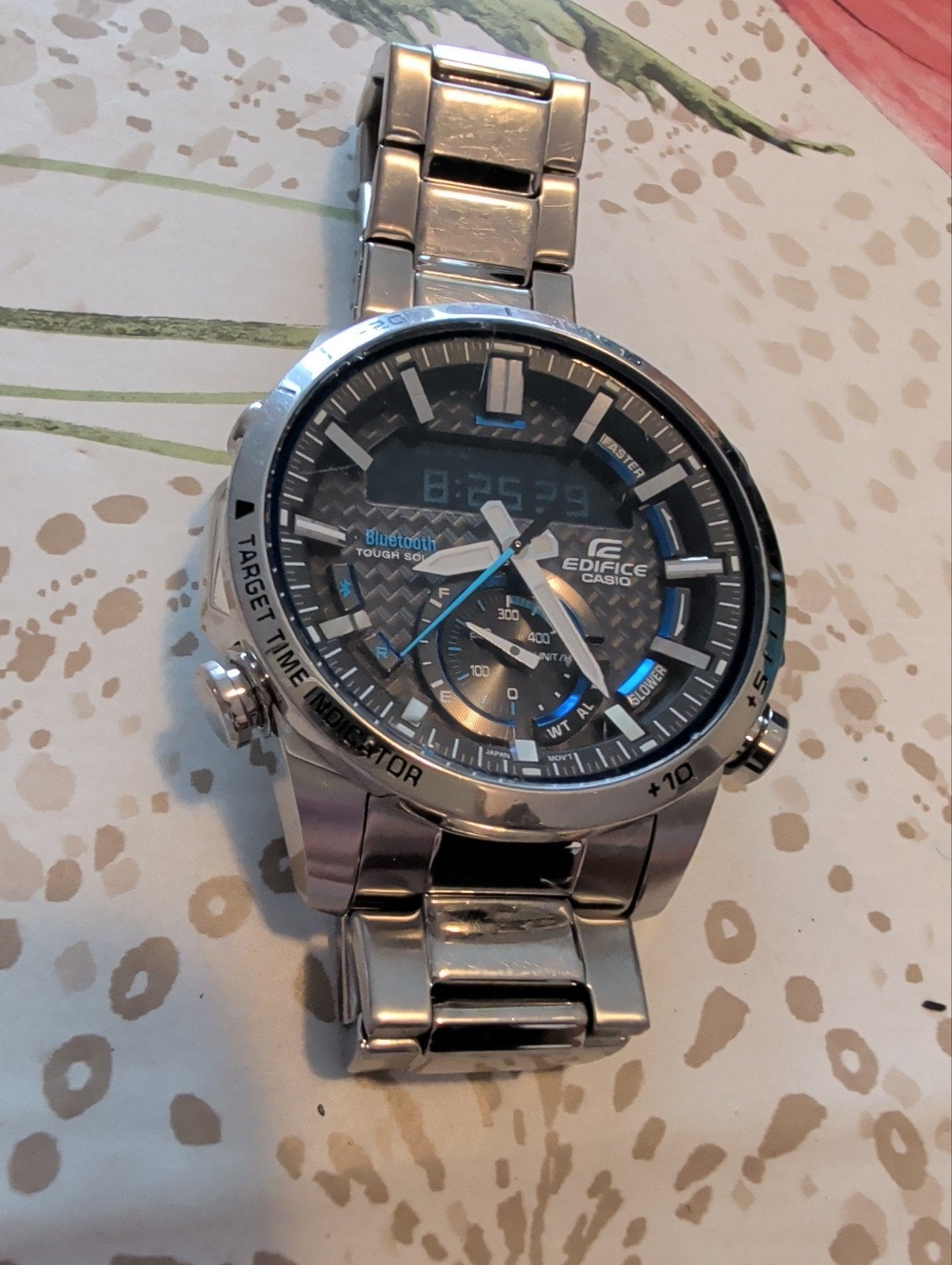 Casio Edifice ECB-800 Bluetooth Tough Solar Horloge, Gebruikt, Staal, Polshorloge, Ophalen of Verzenden