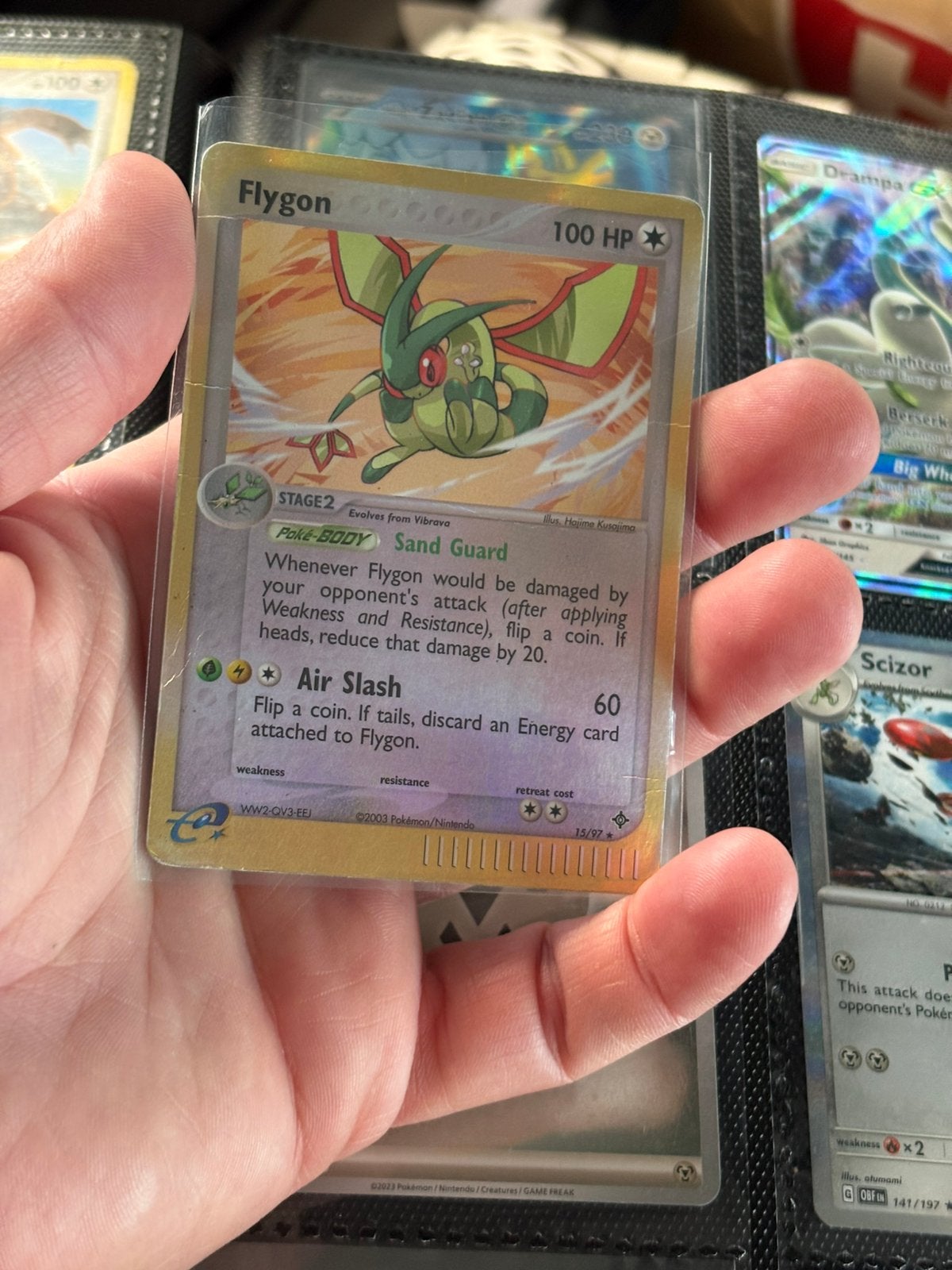 Flygon reverse holo, Ophalen of Verzenden, Zo goed als nieuw, Meerdere kaarten, Foil