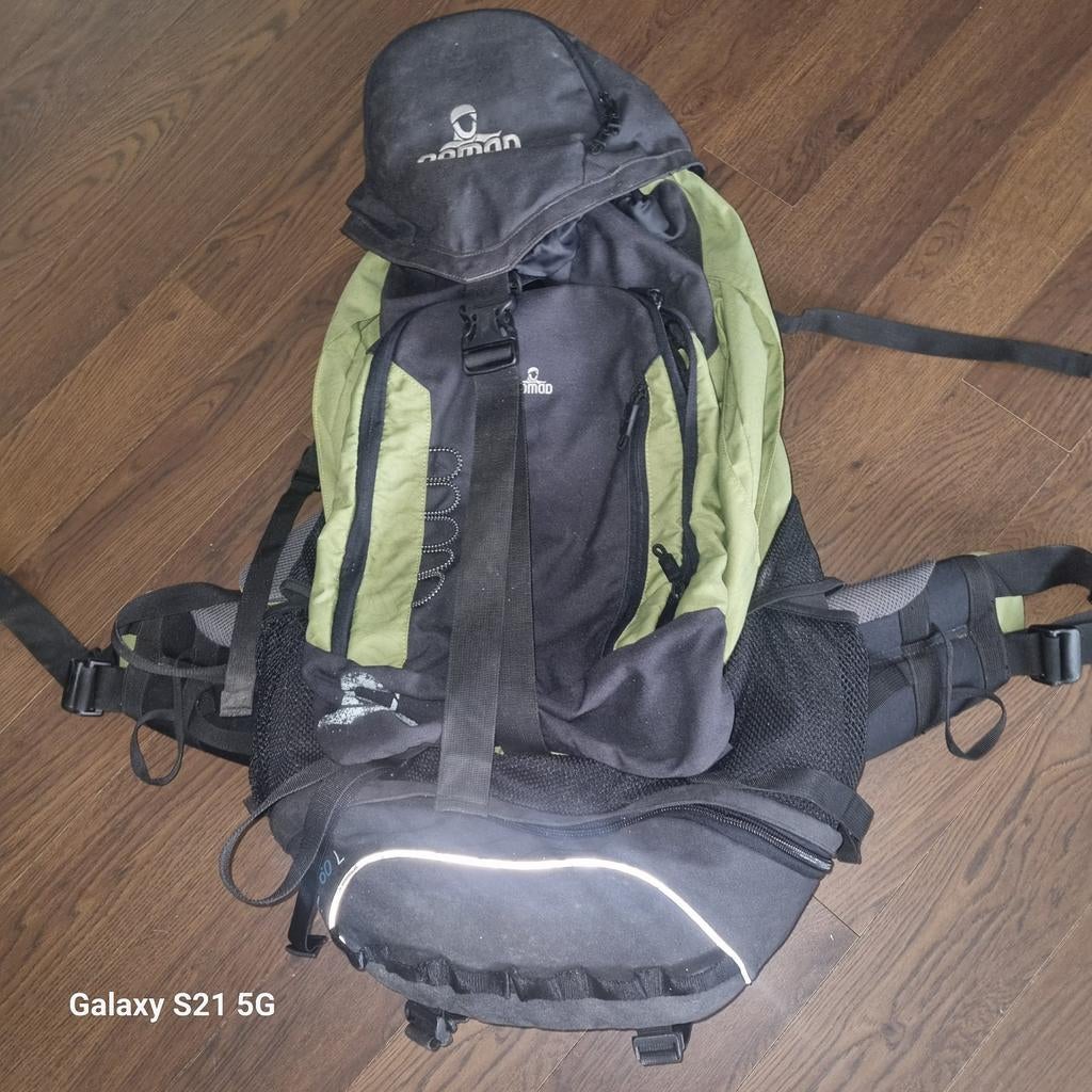 Nomad backpack 60L met afneembare dagrugzak, Ophalen of Verzenden, Gebruikt