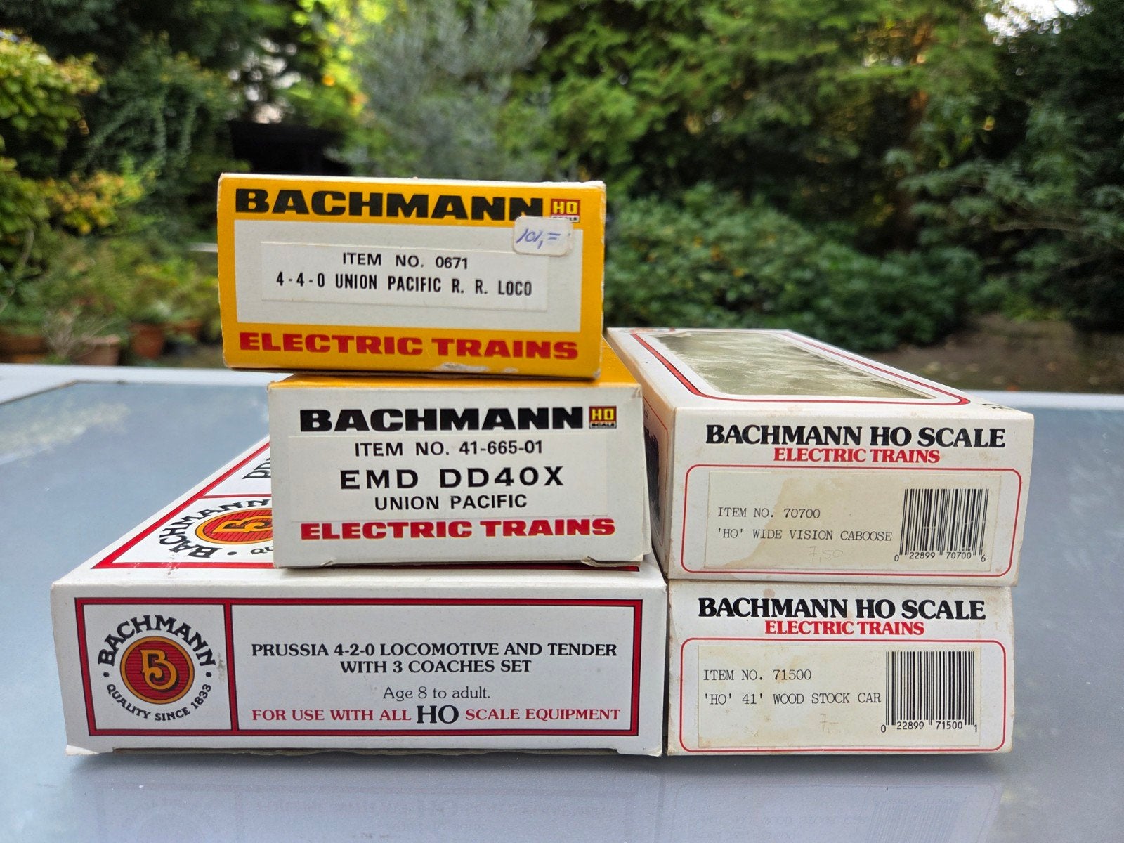 Oude Bachmann trein lege doosjes locomotief h0, Overige merken, Gelijkstroom of Wisselstroom, Bachmann, Ophalen of Verzenden