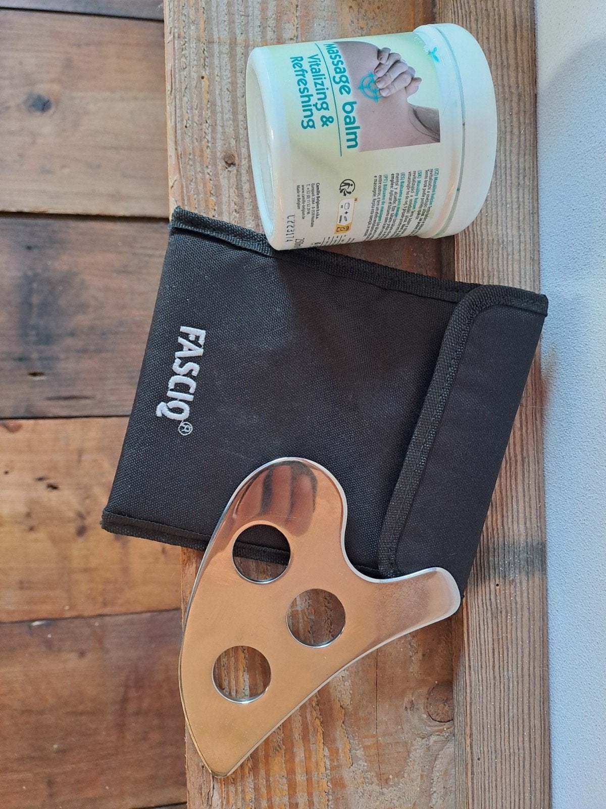 Fasciq massage tool met massagebalsem, Ophalen of Verzenden, Gebruikt, Apparaat