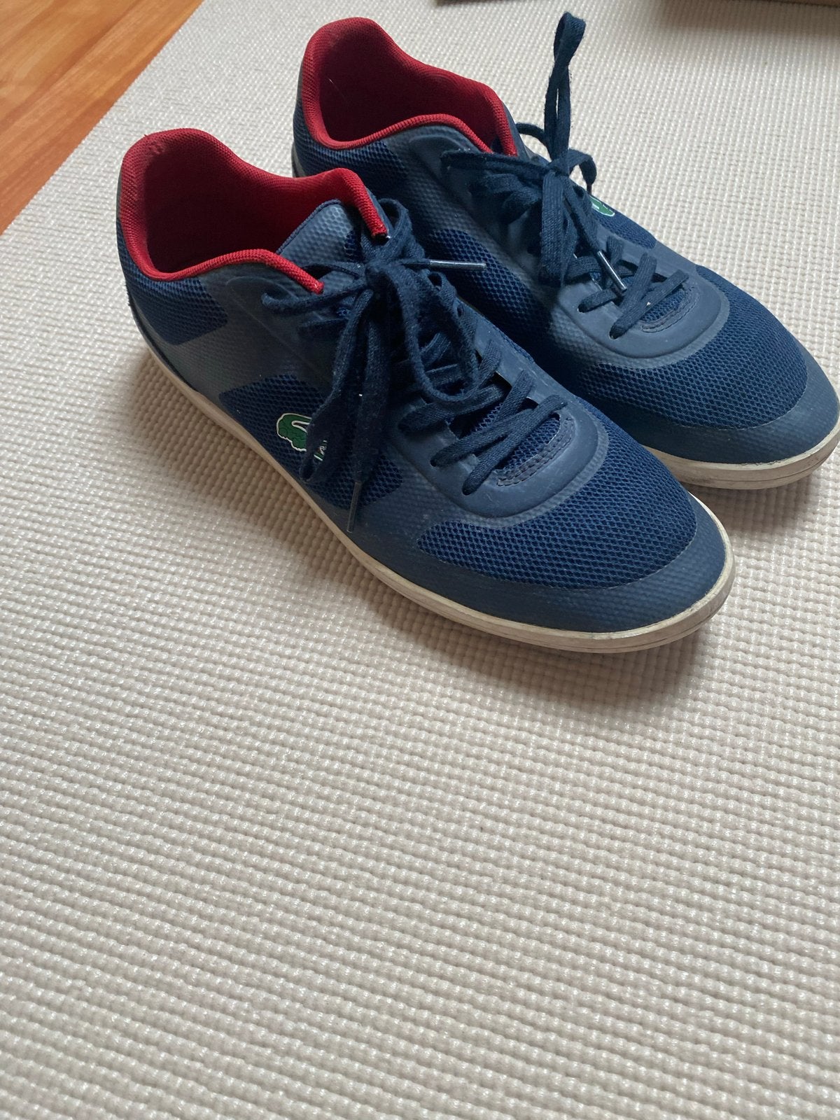 Lacoste sneakers - Maat 43 - Blauw, Ophalen of Verzenden, Gedragen, Blauw, Sneakers of Gympen