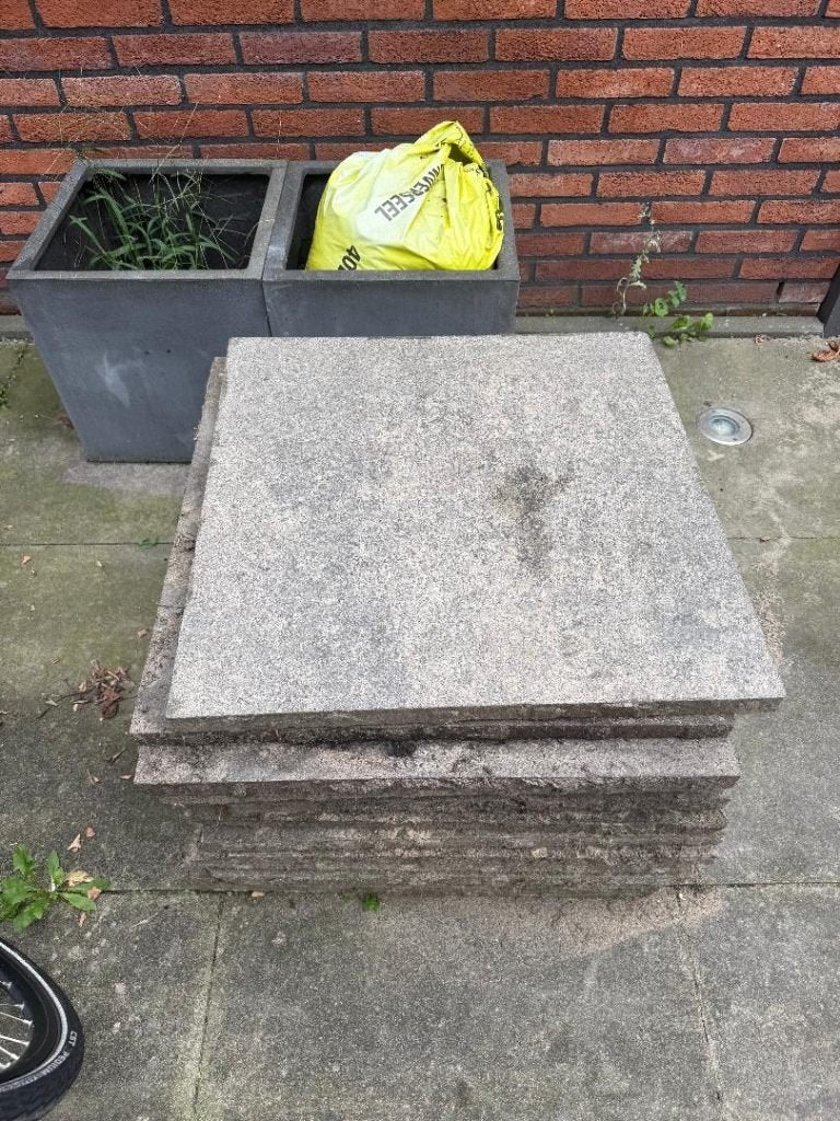 Terrastegels 60  60 x 3 cm gratis af te halen, Ophalen, Gebruikt, 10 m² of meer, Beton