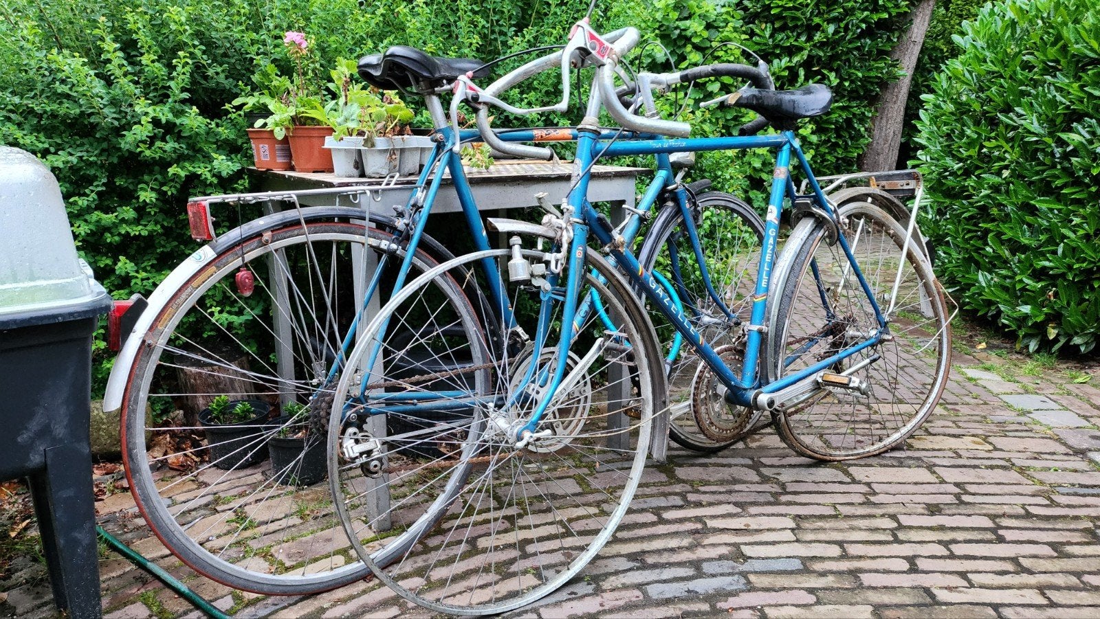 Blauwe Gazelle Sprinter Racefiets - Klassieke Stijl, Ophalen, 28 inch, Gebruikt, Velgrem