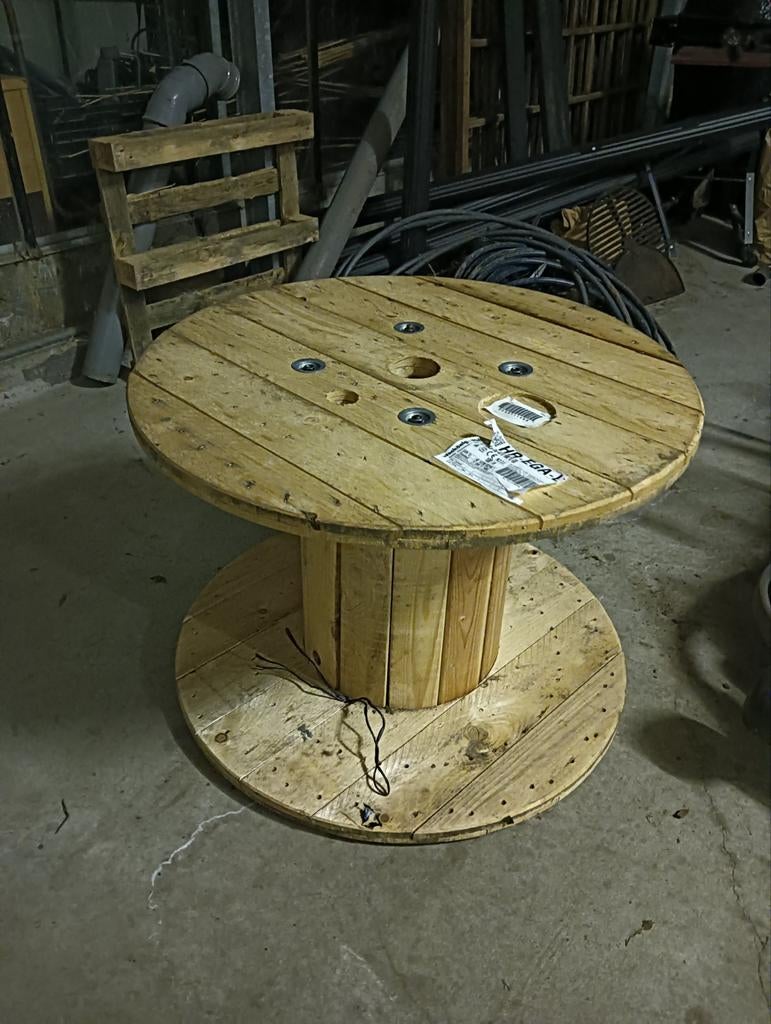Mooie, robuuste houten kabelhaspel, Tuin en Terras, Ophalen, Rechthoekig, Hout