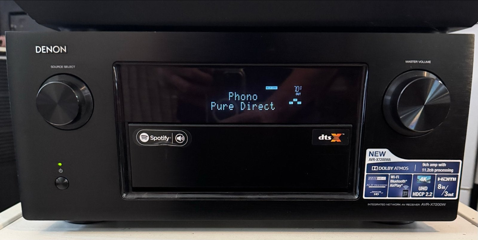 Denon AVR-X7200W AV-receiver met Dolby Atmos en 4K, Audio, Tv en Foto, Versterkers en Receivers, Ophalen, Denon, 120 watt of meer