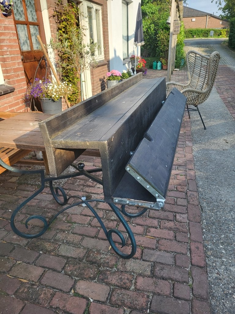 Slimme Balkontafel zwart, Ophalen, Gebruikt, Rechthoekig, Hout