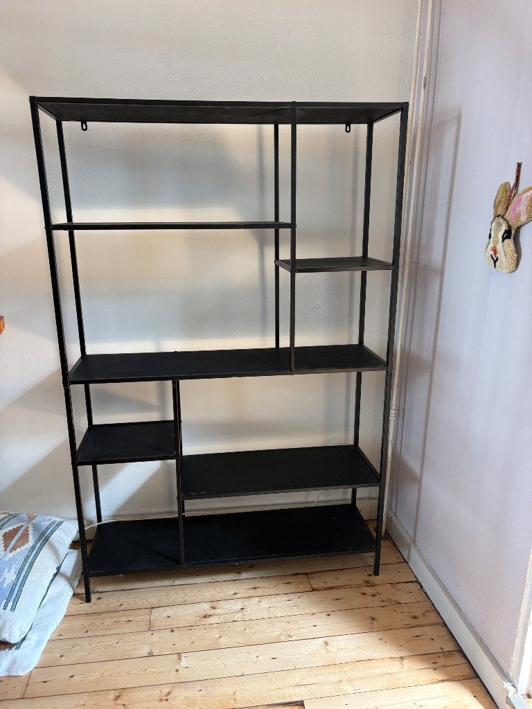 Open vakken kast zwart, Ophalen, Zo goed als nieuw