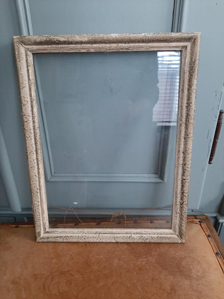 Oude lijst met glas/34 bij 44 cm, Ophalen, Hout