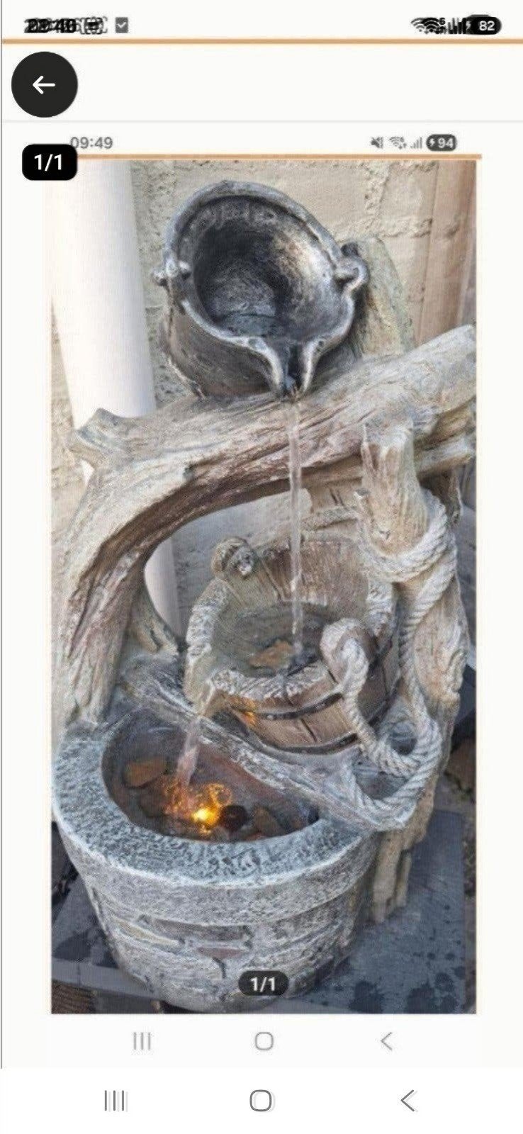 Leuke fontein te koop met licht.
Vorig jaar gekocht bij Leur, Ophalen, Zo goed als nieuw, Fontein