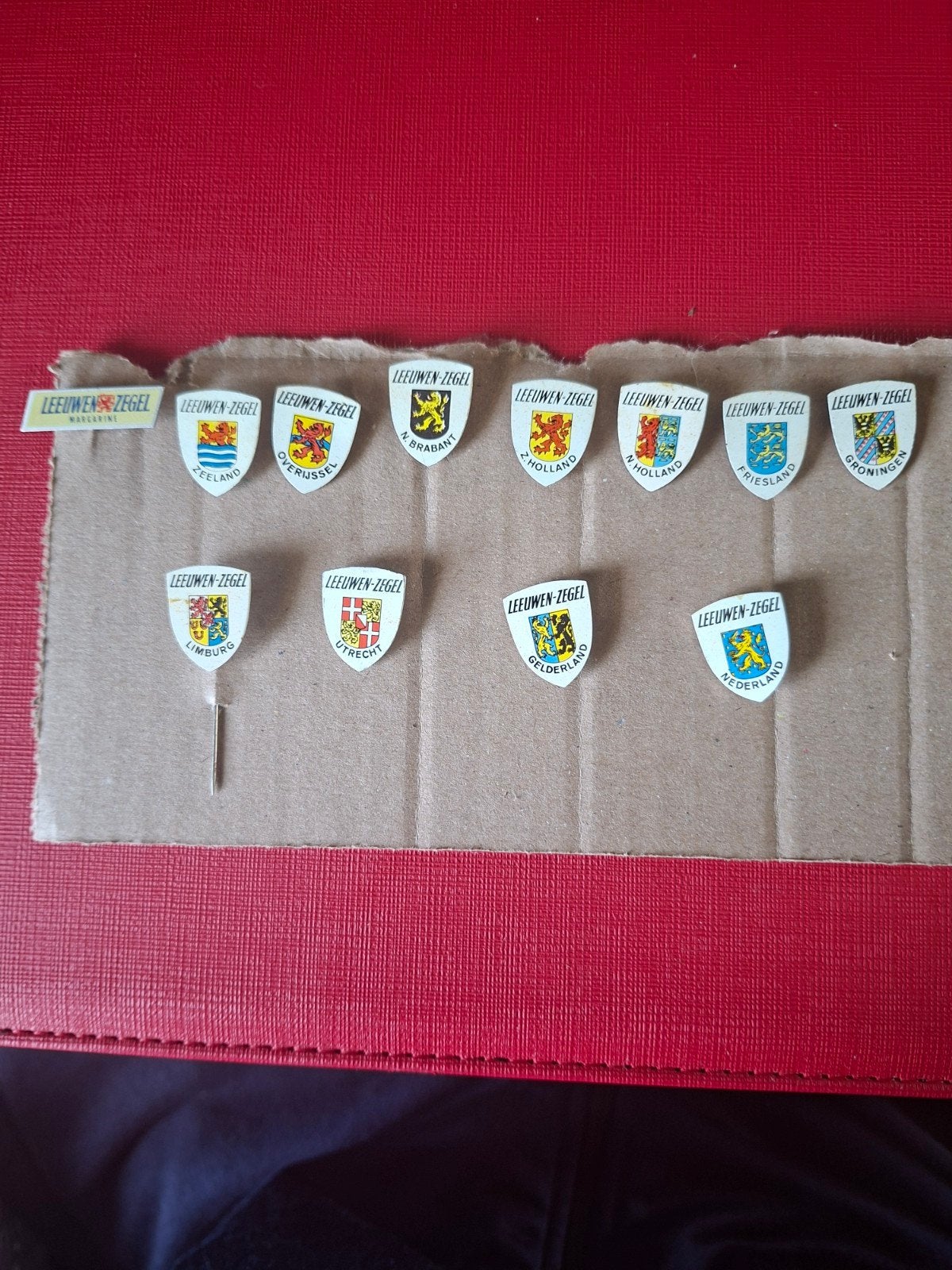 Vintage Leeuwenzegel Speldjes/Pins - Provinciewapens, Ophalen of Verzenden, Gebruikt, Stad of Land, Speldje of Pin