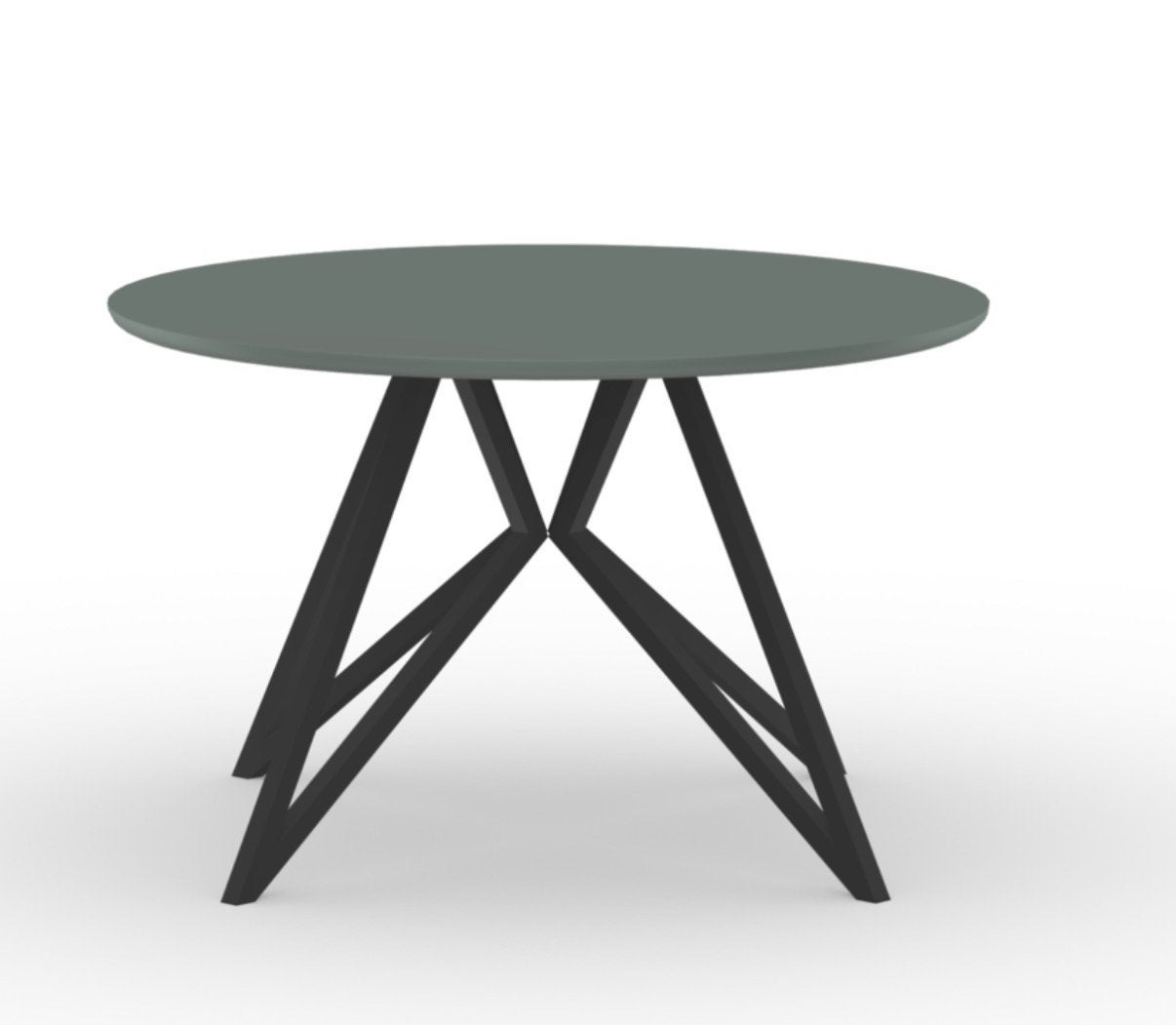 Studio Henk Eetkamertafel Rond 160cm HPL Verde Commodore, Huis en Inrichting, Tafels | Eettafels, Zo goed als nieuw, 150 tot 200 cm