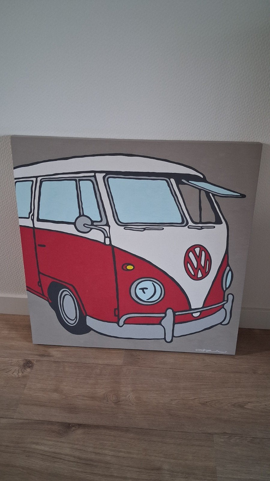 Schilderij Volkswagen VW T1 80x80cm, Ophalen
