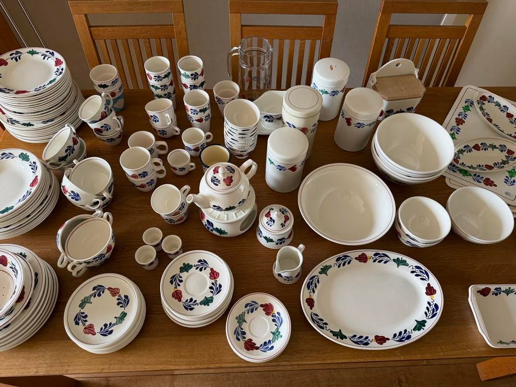 Groot Boerenbont servies van Boch, Ophalen, Gebruikt, Overige typen, Aardewerk