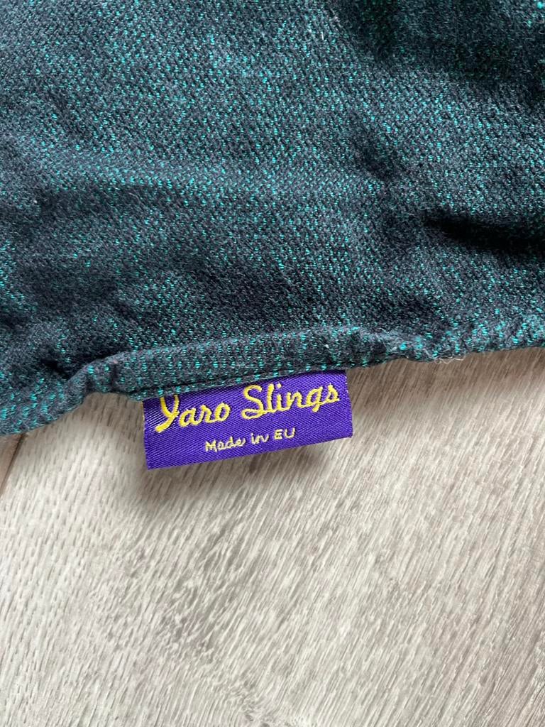 Yaro Slings Draagdoek 100% Katoen - Groen/Zwart, Draagdoek, Zo goed als nieuw, Buik, Rug of Zij, Ophalen