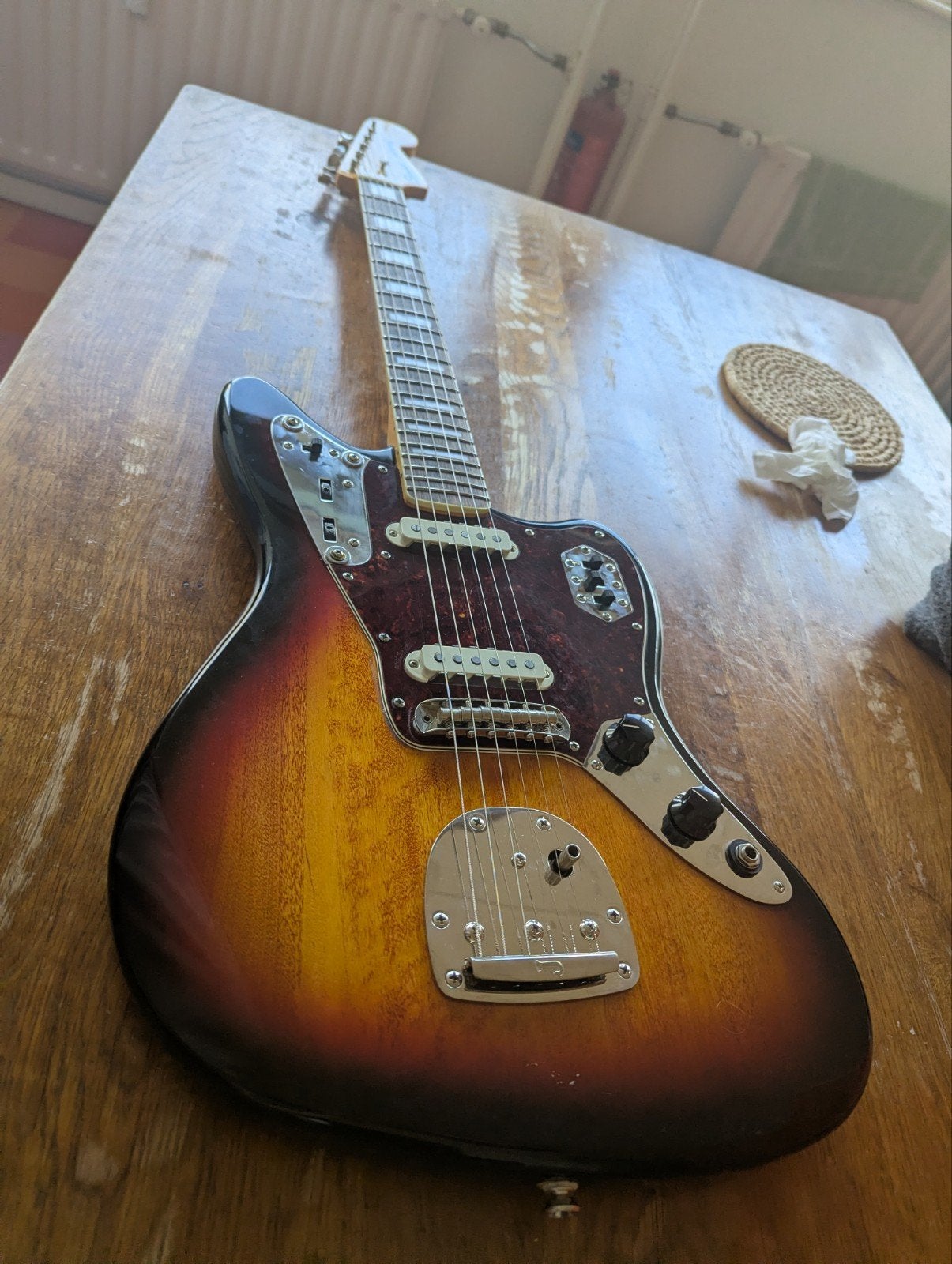 Squier by Fender CV 70's Jaguar, Ophalen, Zo goed als nieuw, Solid body, Fender