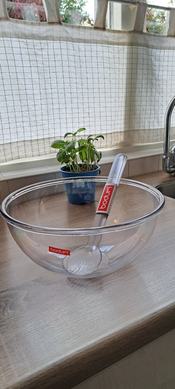 Bodum Saladekom met Bestek, Ophalen, Kunststof, Schaal, Rond