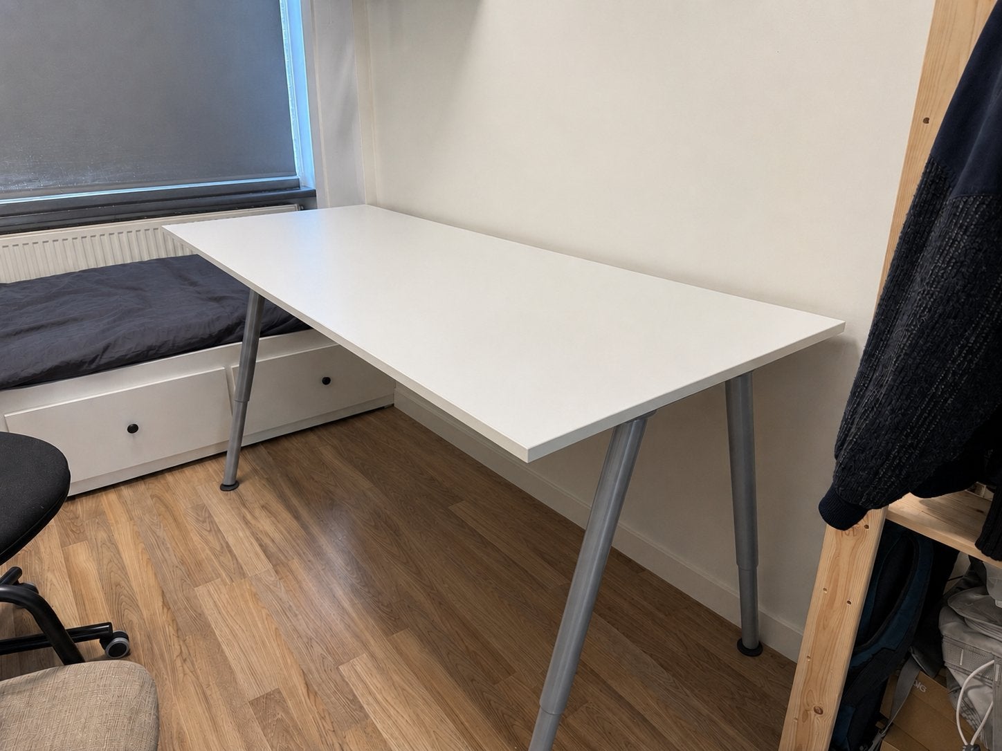 IKEA THYGE bureau office table160x80 (with adjustable legs), Huis en Inrichting, Bureaus, Gebruikt, Computerbureau, IKEA, Wit