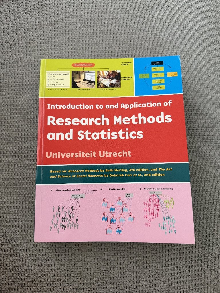 Research Methods and Statistics Universiteit Utrecht, Overige vakken, Morling, Carr et al., Ophalen of Verzenden, Zo goed als nieuw