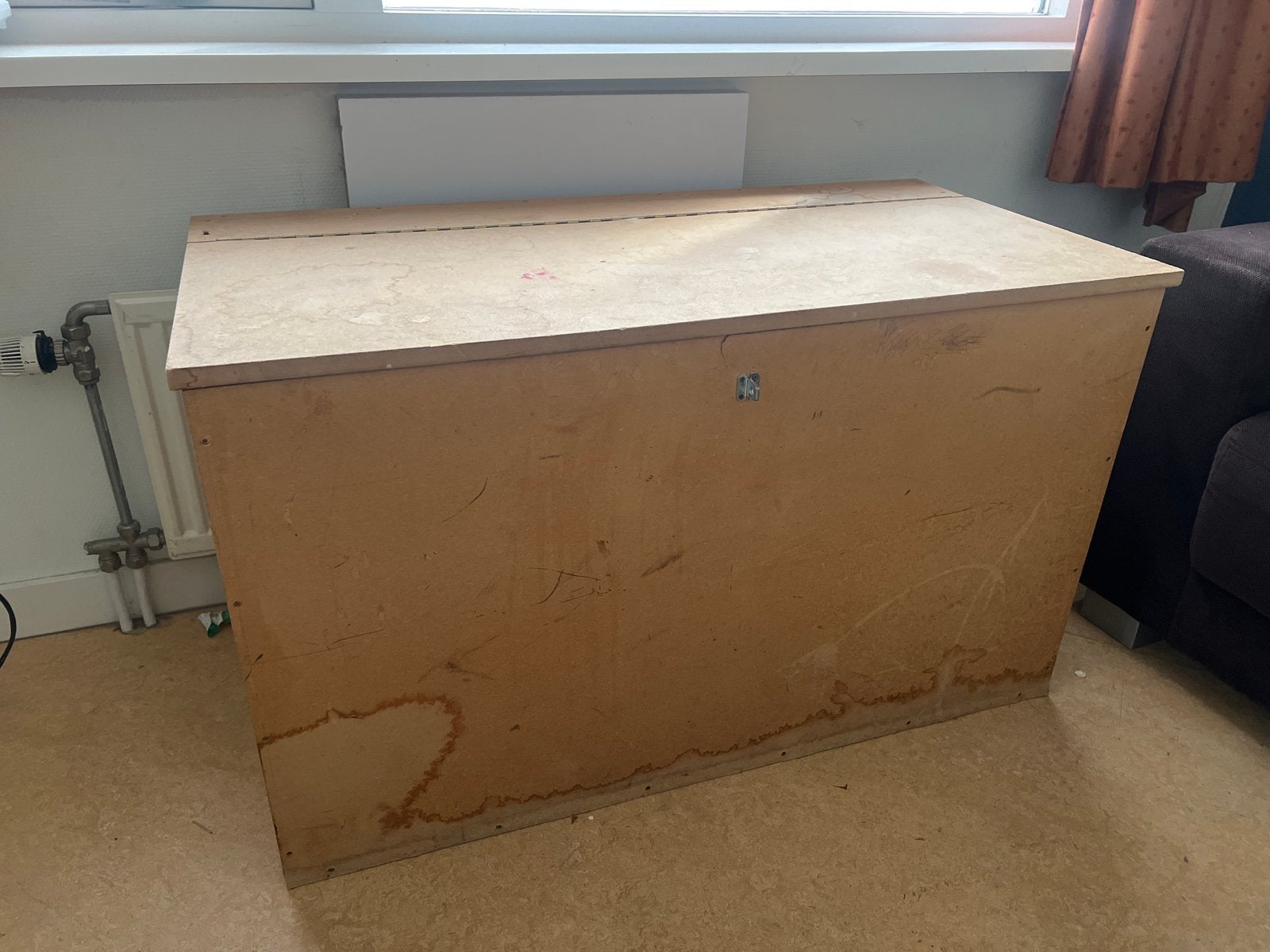 Houten opbergkist - 106x52x62 cm, Huis en Inrichting, Woonaccessoires | Kisten, Gebruikt, 100 tot 150 cm, 50 tot 75 cm, Ophalen of Verzenden