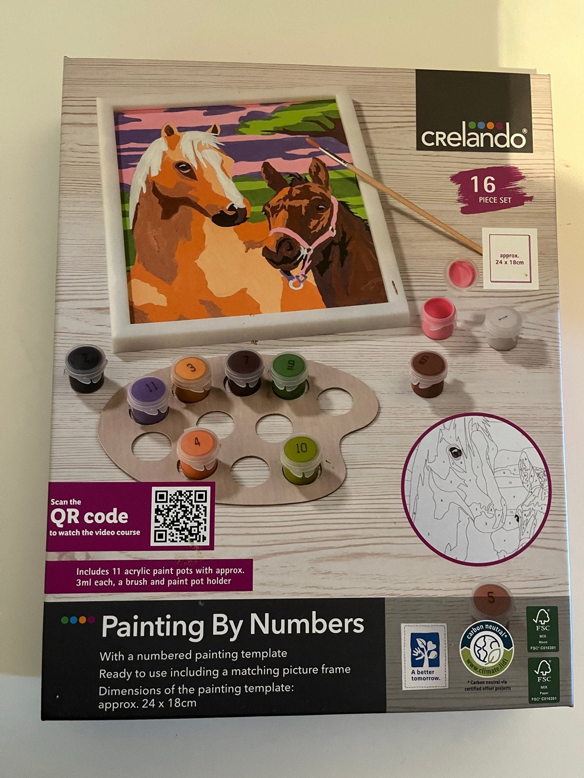 Schilderen op nummer - Paarden (Crelado), Ophalen of Verzenden, Zo goed als nieuw, Schilderen op nummer