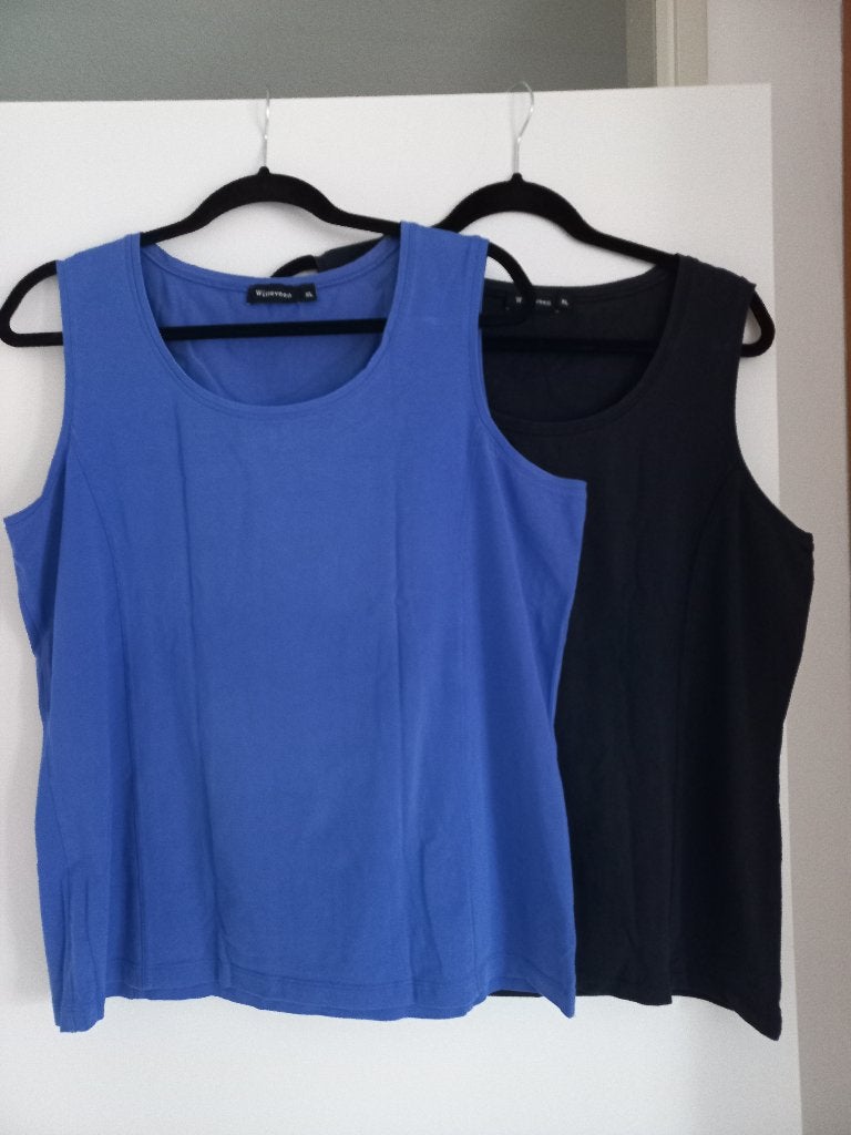 2 Witteveen dames hemdjes maat XL, Kleding | Dames, Blauw, Maat 46/48 (XL) of groter, Ophalen of Verzenden, Zo goed als nieuw