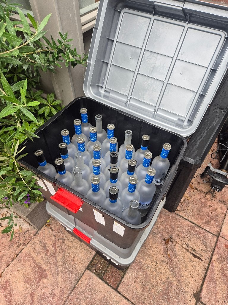 Grey goose & Belvedere flessen (leeg), Ophalen, Gebruikt, Overige typen