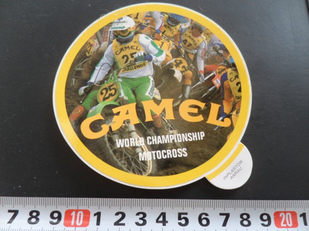sticker CAMEL World Championship Motocross *, Verzamelen, Ophalen of Verzenden, Zo goed als nieuw