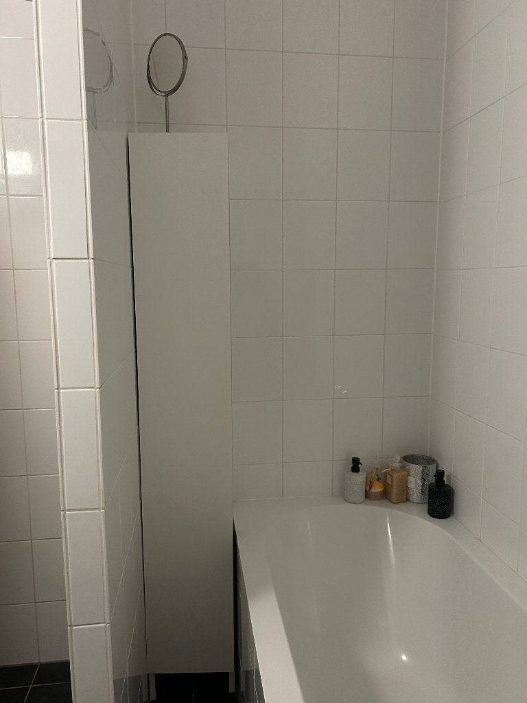 IKEA NYSJÖN hoge kast – wit, Ophalen, (Half)hoge kast, Gebruikt, 50 tot 100 cm