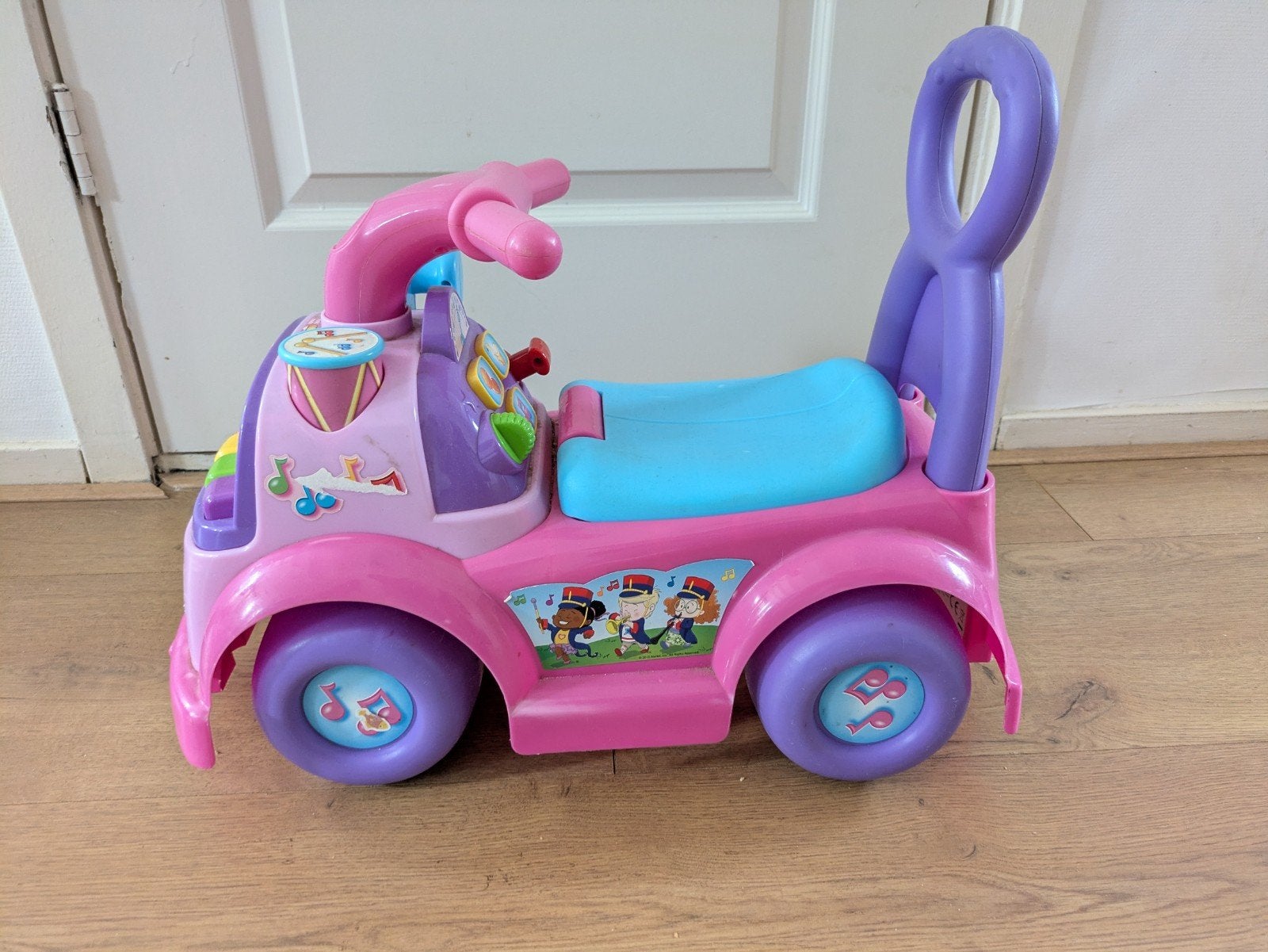 Fisher Price loopauto roze, Ophalen, Gebruikt