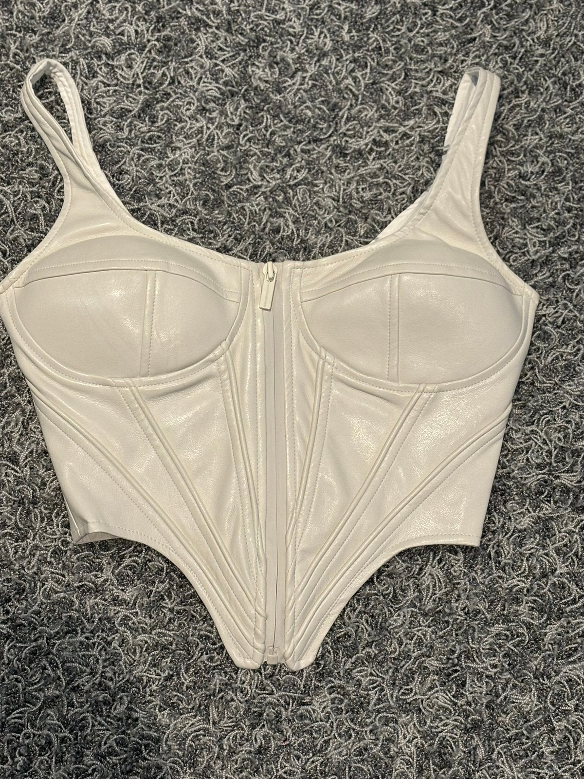Lederlook corset top maat 34, Kleding | Dames, ., Wit, Ophalen of Verzenden, Zo goed als nieuw