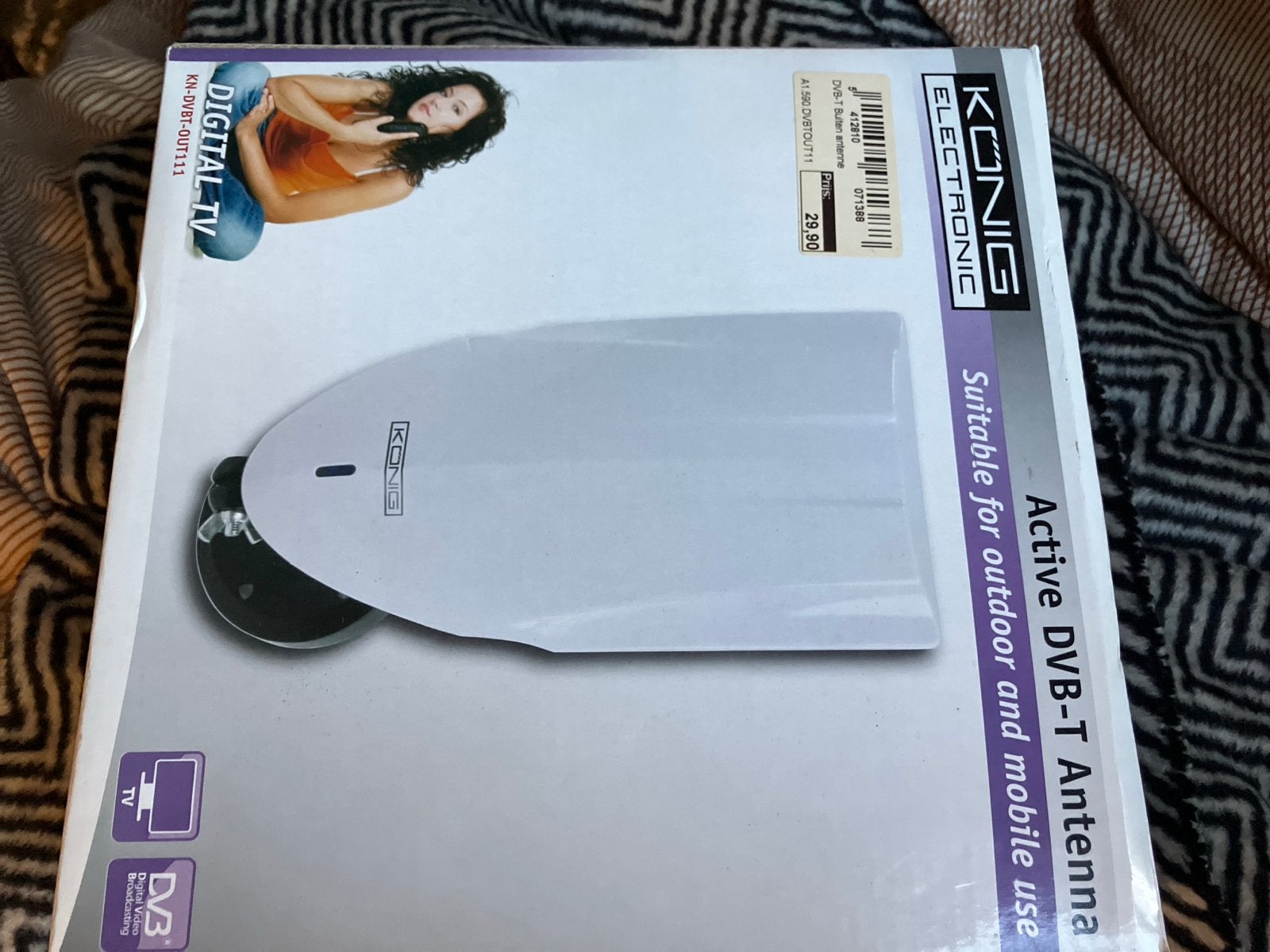 König DVB-T Antenne - Actief voor buiten en mobiel gebruik, Ophalen of Verzenden, Nieuw, (Schotel)antenne, Overige merken