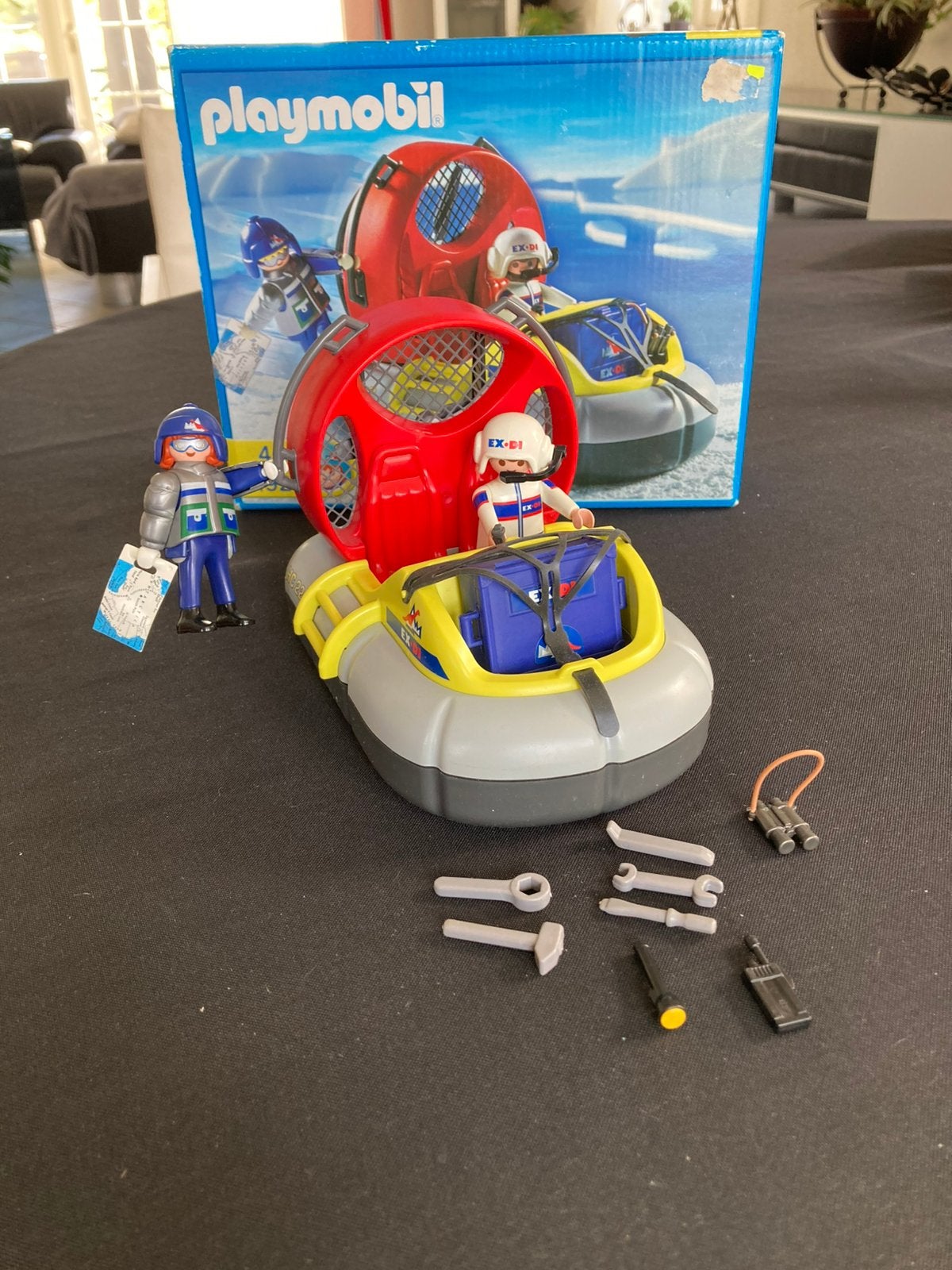 Playmobil dinosaurus expeditie hovercraft 3192 + ovv, Ophalen of Verzenden, Zo goed als nieuw