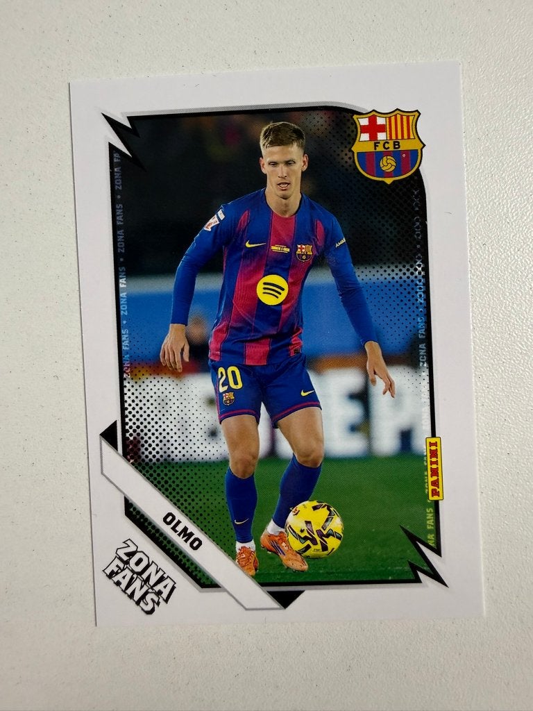 40 Dani Olmo Zona Fans Panini Club FC Barcelona 2025-26, Ophalen of Verzenden, Nieuw, Buitenlandse clubs, Poster, Plaatje of Sticker