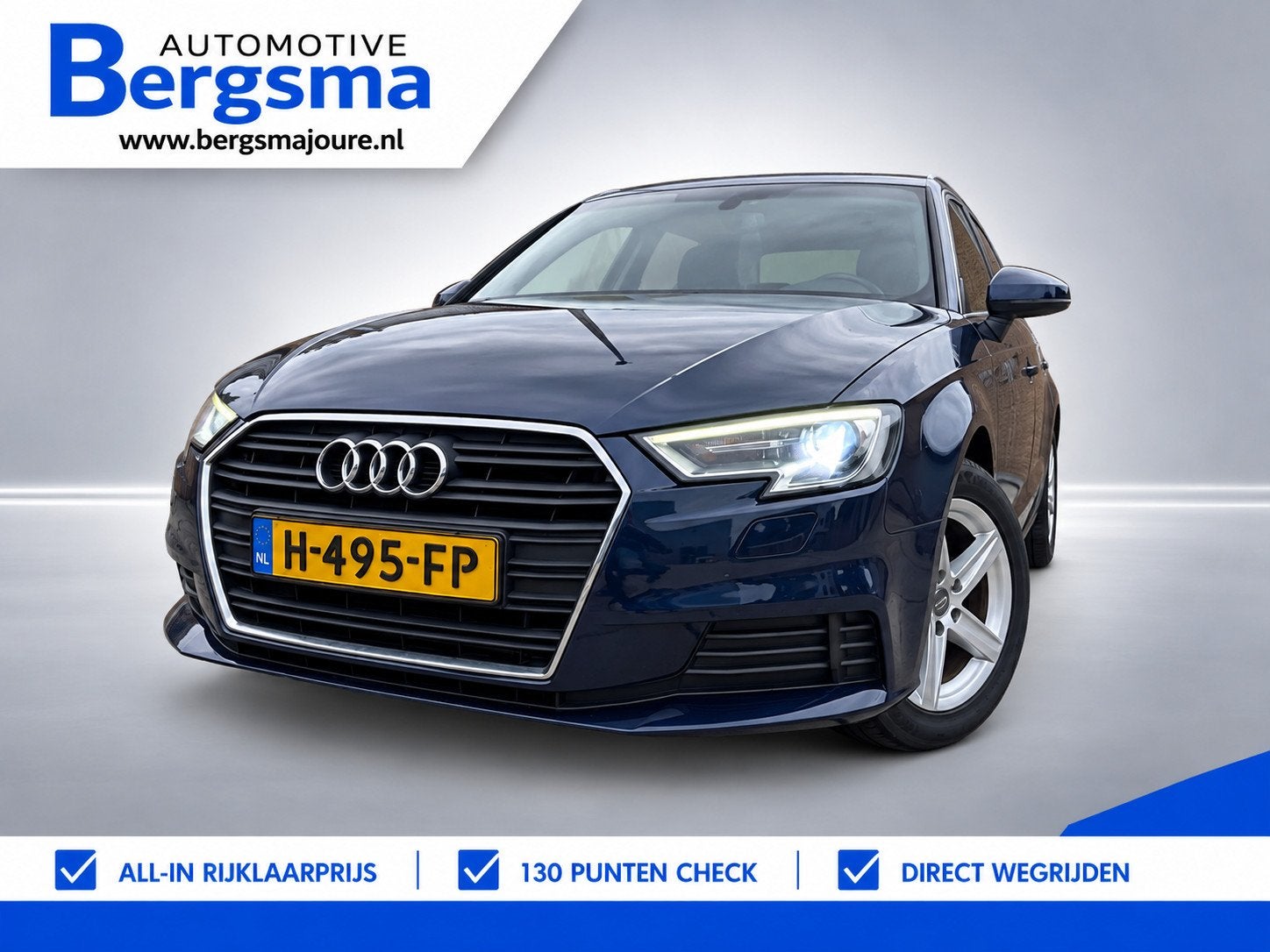 Audi A3 Sportback 35 TFSI CoD Pro Line1e.eigdeal.onh, Auto's, Voorwielaandrijving, 4 cilinders, Blauw, Bedrijf