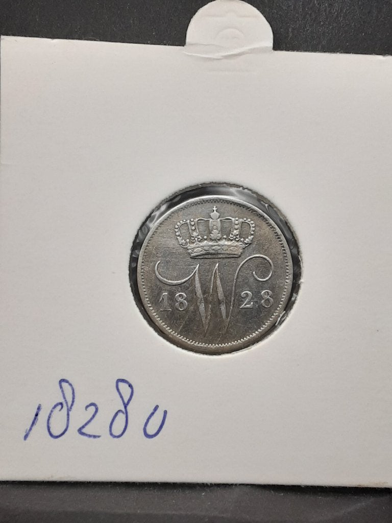 10 cent 1828 U Koning Willem I, Verzenden, Zilver, 10 cent, Koning Willem I