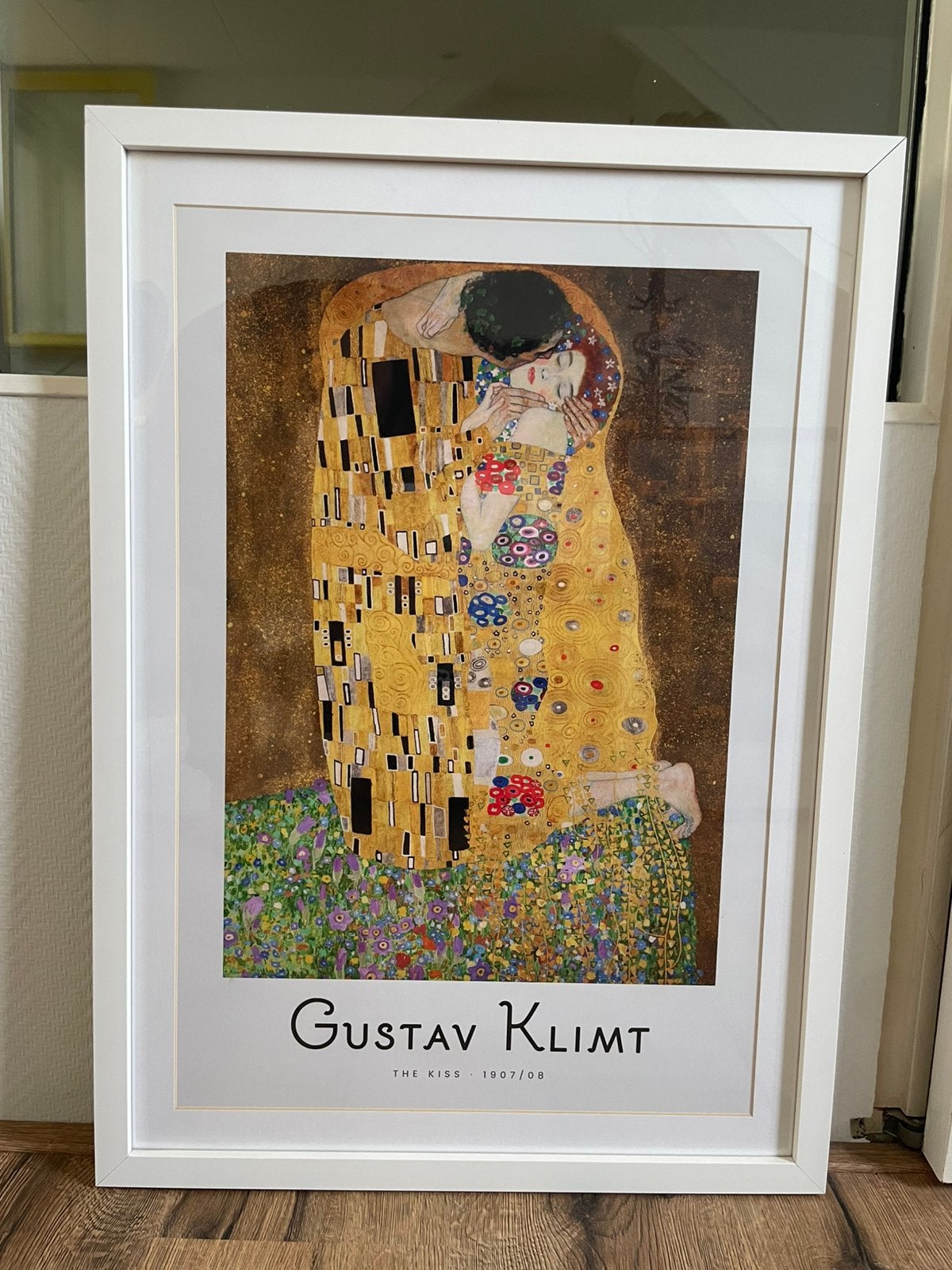 Gustav Klimt “The Kiss” art print, Ophalen of Verzenden, Zo goed als nieuw