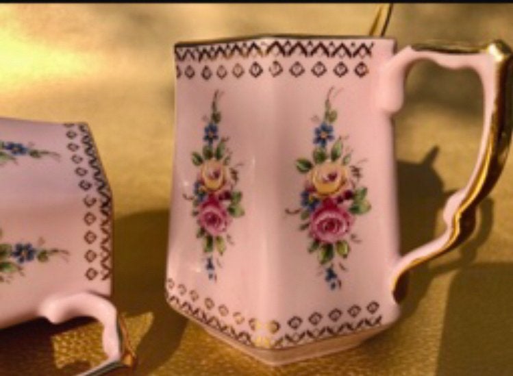 Roze Mok Goud Verguld JSK Porselein Vintage, Ophalen of Verzenden, Nieuw, Porselein
