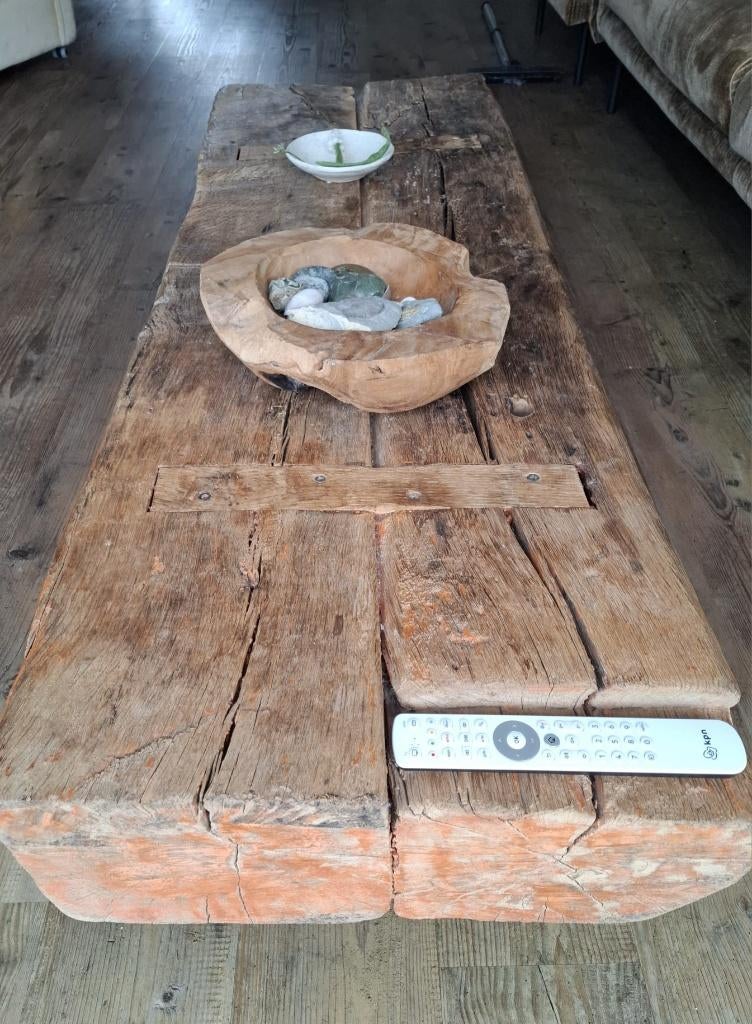 Tafel oud eiken sleutelbalk, Ophalen, Gebruikt, 100 tot 150 cm, Eikenhout