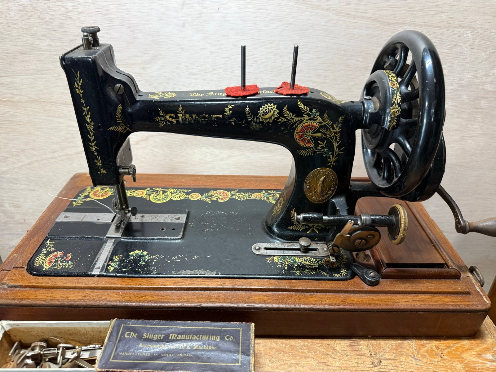 Antieke Singer Naaimachine Klasse 48 met Boekjes & Gereedsch, Ophalen