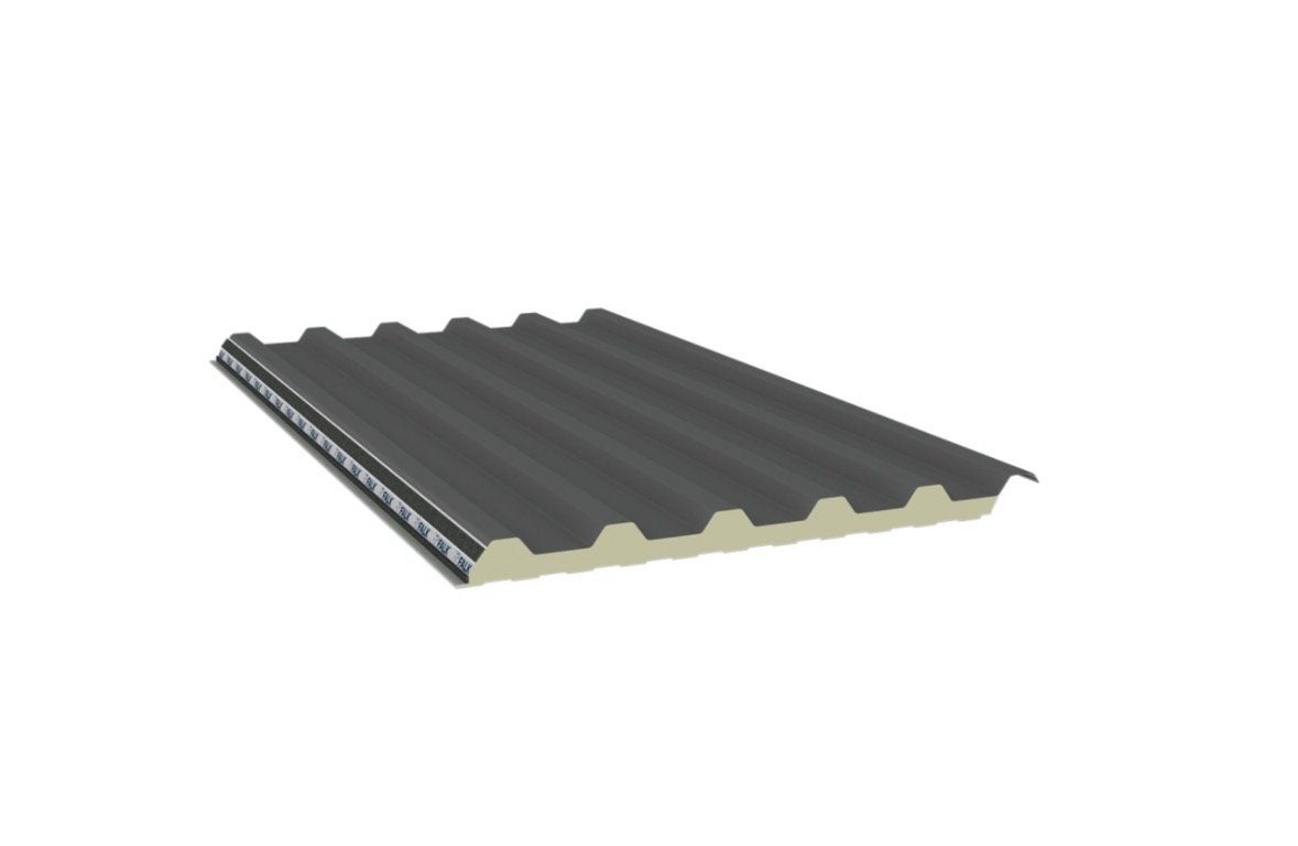 Falk dakplaten met 6cm isolatie, 9 stuks van 5,5 meter, Gebruikt, 15 m² of meer, Metaal, Ophalen