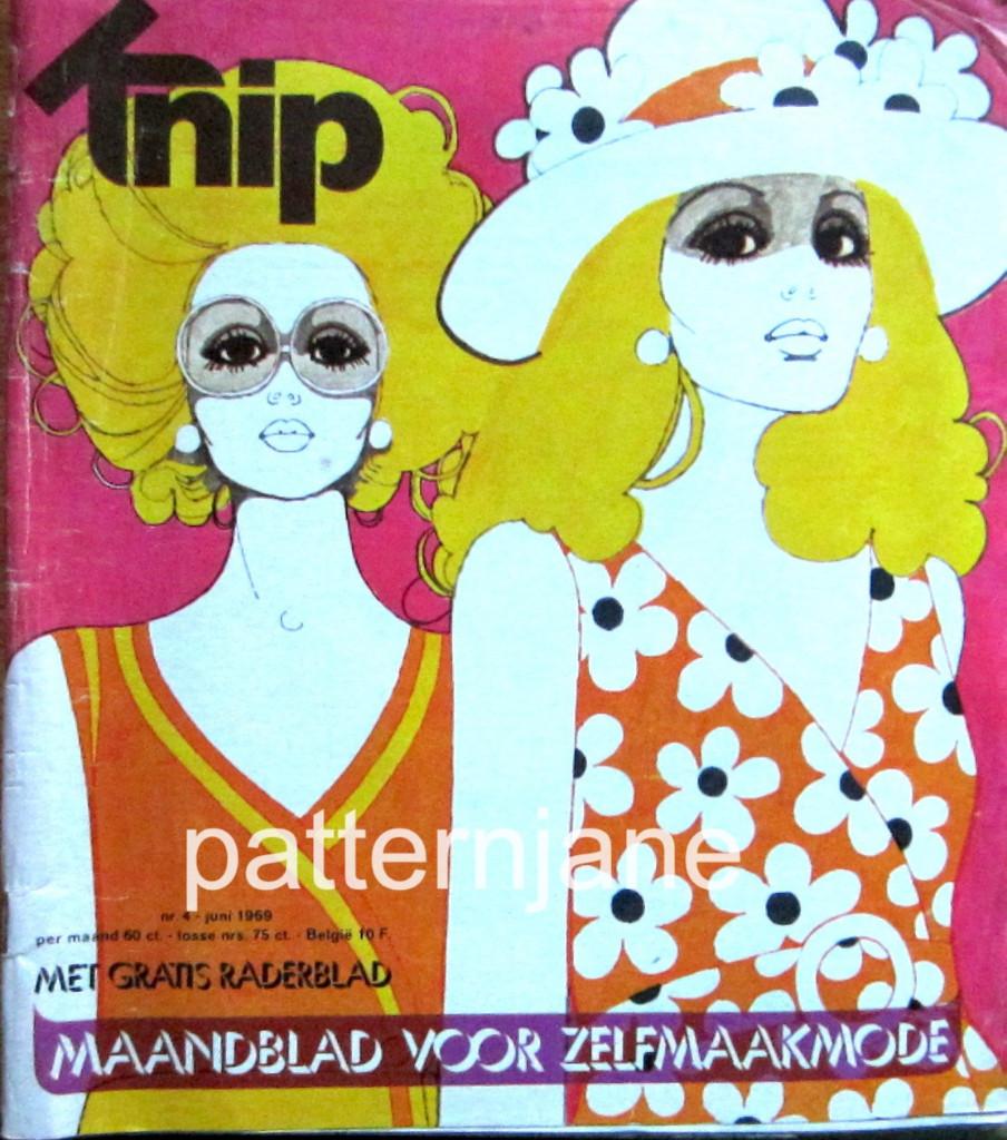 KNIP vintage - juni 1969 - mooie vintage modellen maken, Overige typen, Verzenden, Vrouw, Zo goed als nieuw