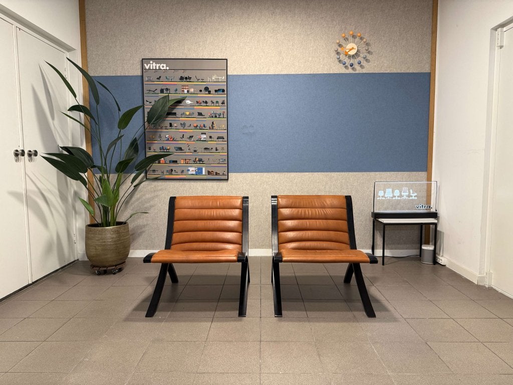 Fritz Hansen | Hvidt & Mølgaard | AX Chair | Bruin Leder | 2, Huis en Inrichting, Fauteuils, Fritz Hansen, Gebruikt, Vitra Artifort Cassina Fritz Hansen Eames Gispen Pastoe Hay