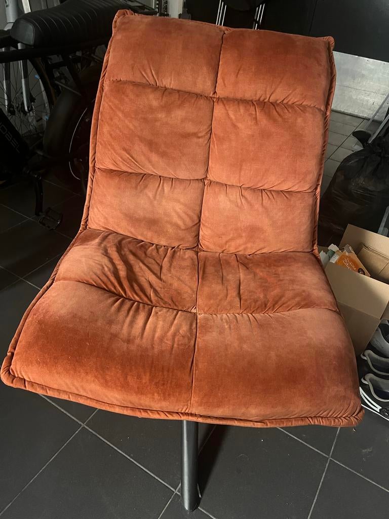 Draaifauteuil roestbruin (LeenBakker), Ophalen, Gebruikt, Overige kleuren, Eén
