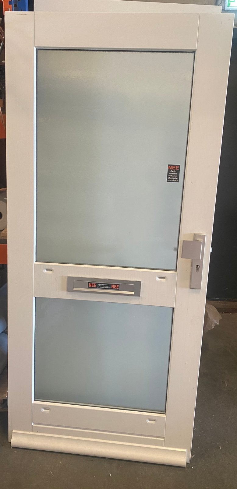 Voordeur met isolatieglas, Ophalen, 80 tot 100 cm, 200 tot 215 cm, Hout